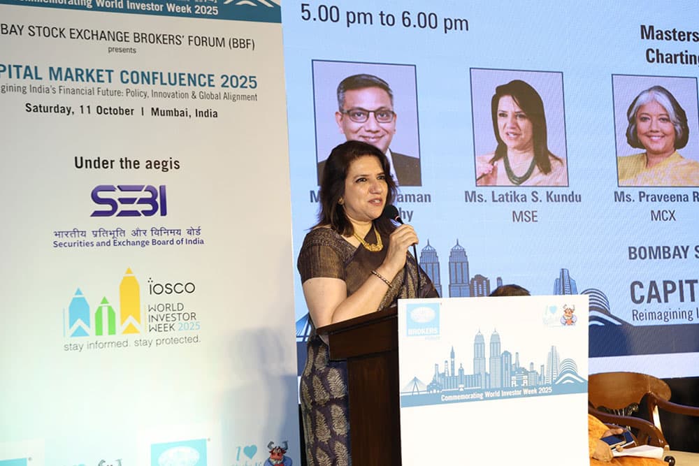 Ms. Latika S. Kundu participated in the Capital Market Confluence 2025 organized by BBF on October 11, 2025, in Mumbai.
